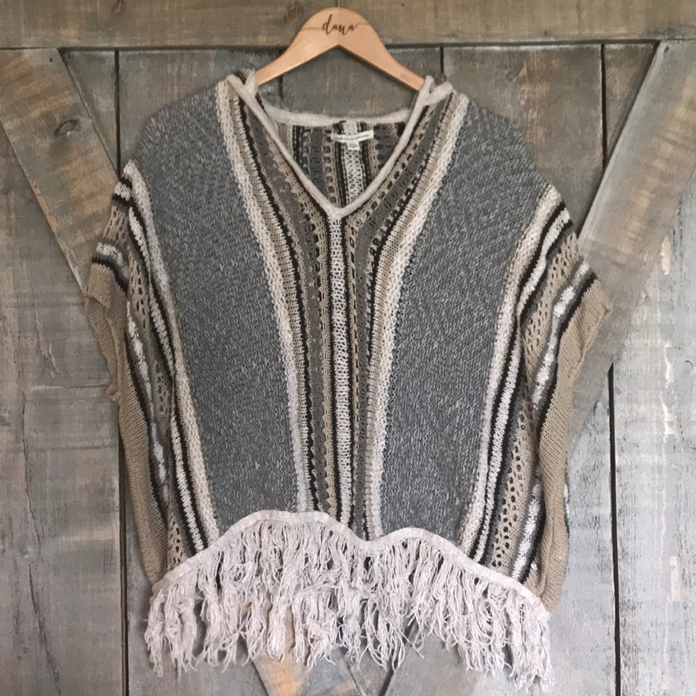 Hooded AE poncho